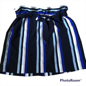 Express Striped Skirt with Sash Tie Size Small pockets